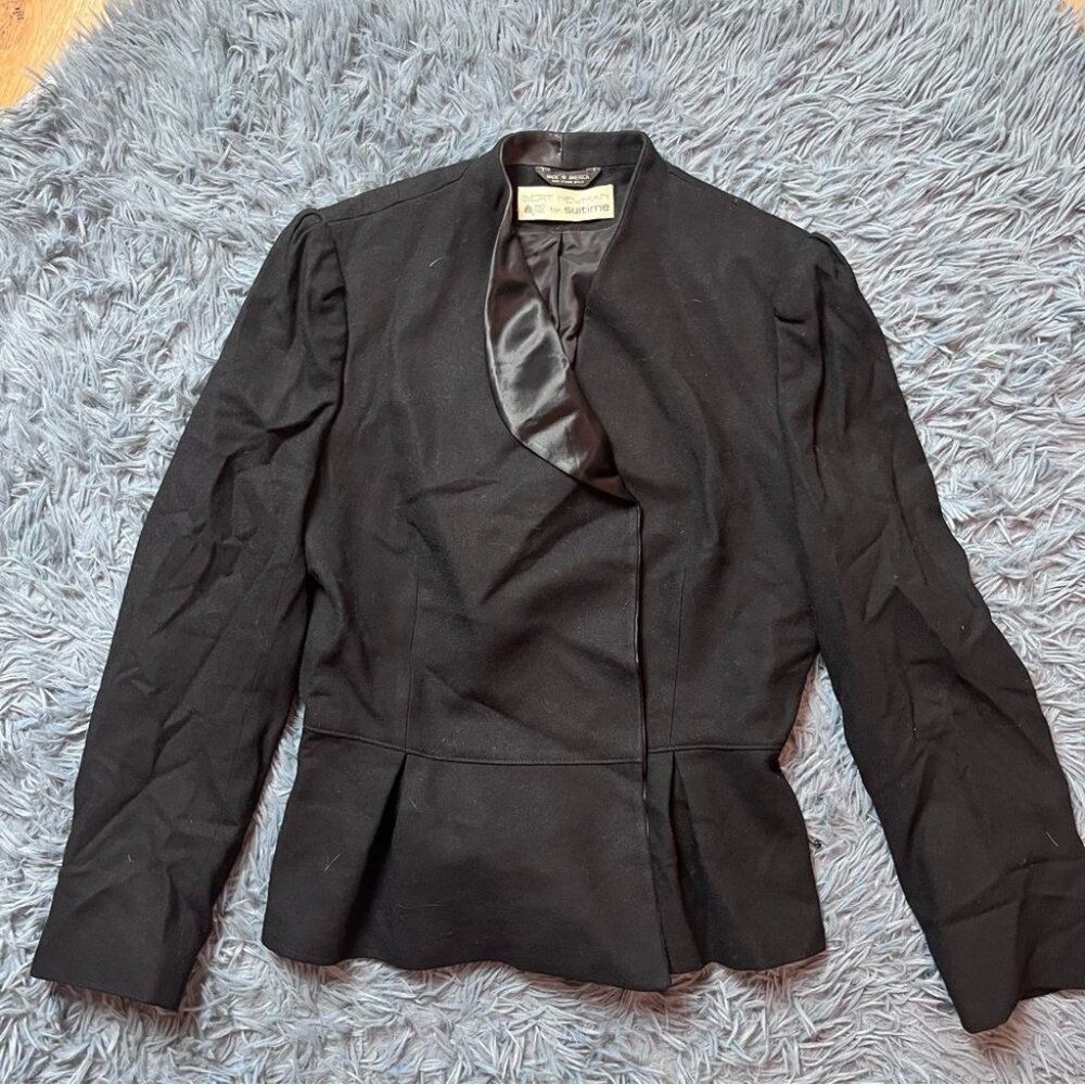 Bert Newman For Suitime Vintage Cropped Wool Blazer